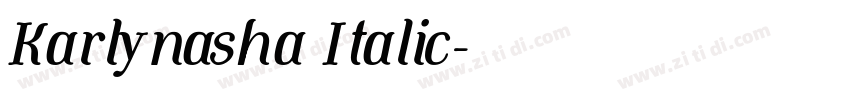 Karlynasha Italic字体转换 Karlynasha Italic字体转换